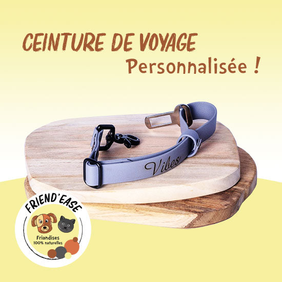 Ceinture de voiture réglable BIOTHANE personnalisée - 25mm