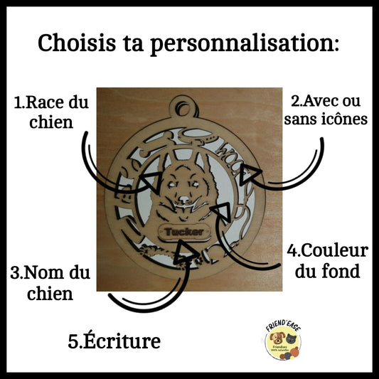 Boule de Noël pour chiens personnalisable