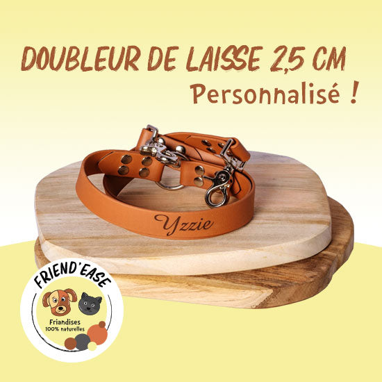 Doubleur de laisse BIOTHANE personnalisé - 25mm